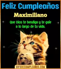 GIF Feliz Cumpleaños te guíe en tu vida Maximiliano